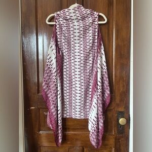 Harem Cardigan Sleeveless Red and White